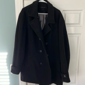 Black Calvin Klein pea coat